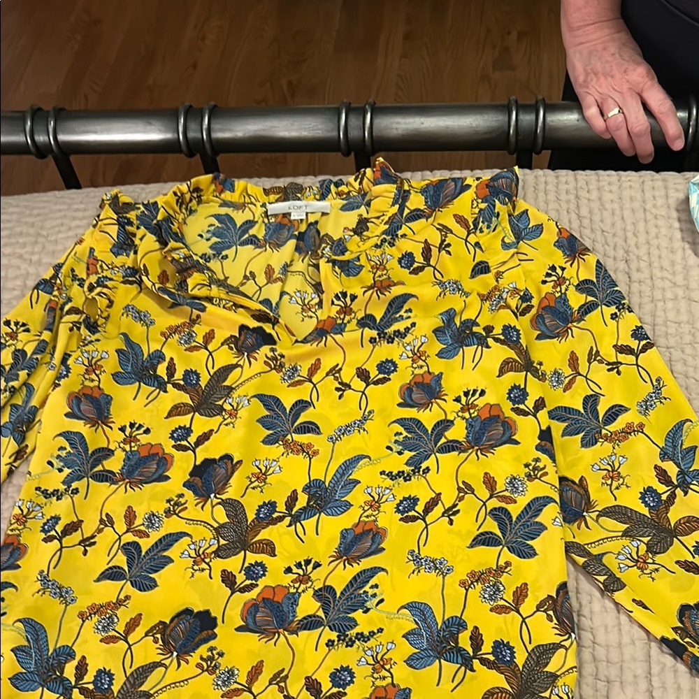 Vibrant Yellow Floral Blouse